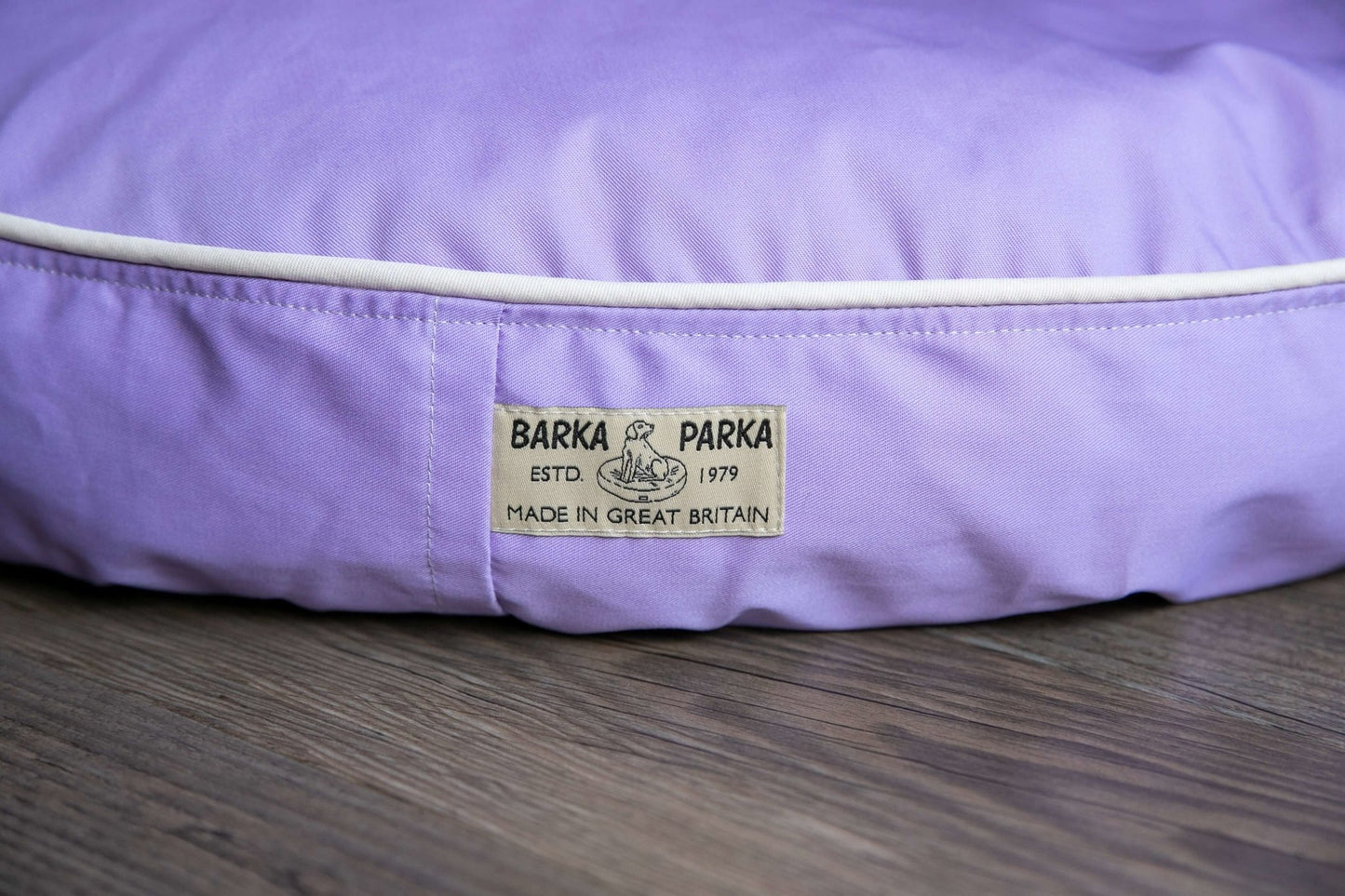 Barka Parka Dog Bed - Lilac and cream piping - Barka Parka Dog Beds