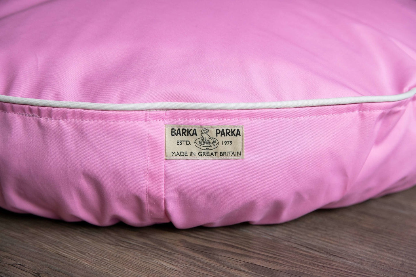 Barka Parka Dog Bed - Pink and cream piping - Barka Parka Dog Beds