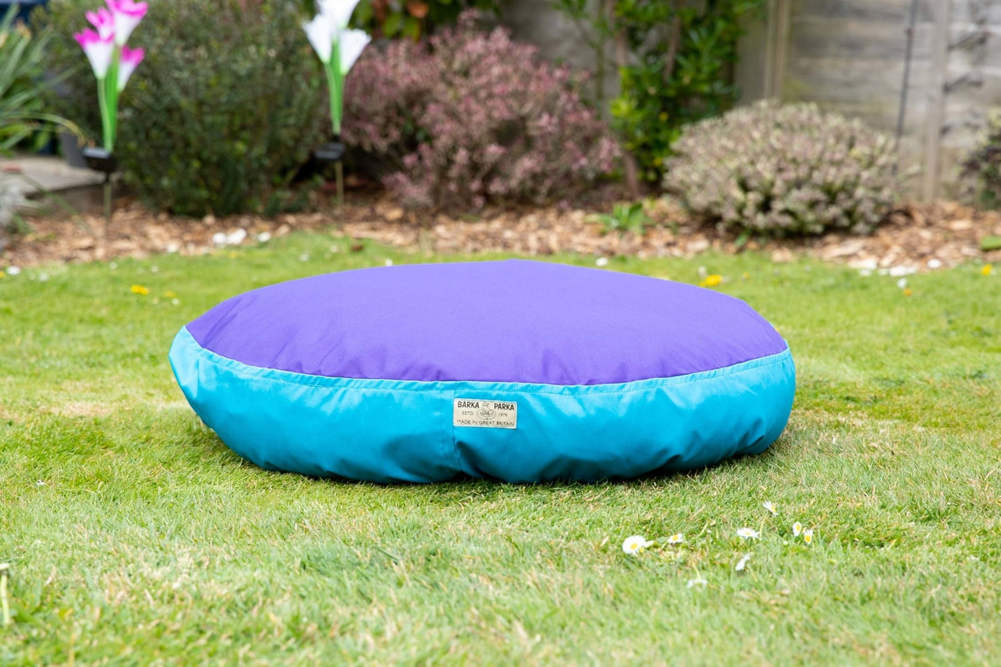 Barka Parka Dog Bed - Purple and peacock blue - Barka Parka Dog Beds