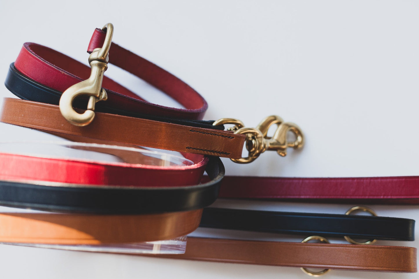 Collar and Lead sets - English bridle leather - Barka Parka Dog Beds