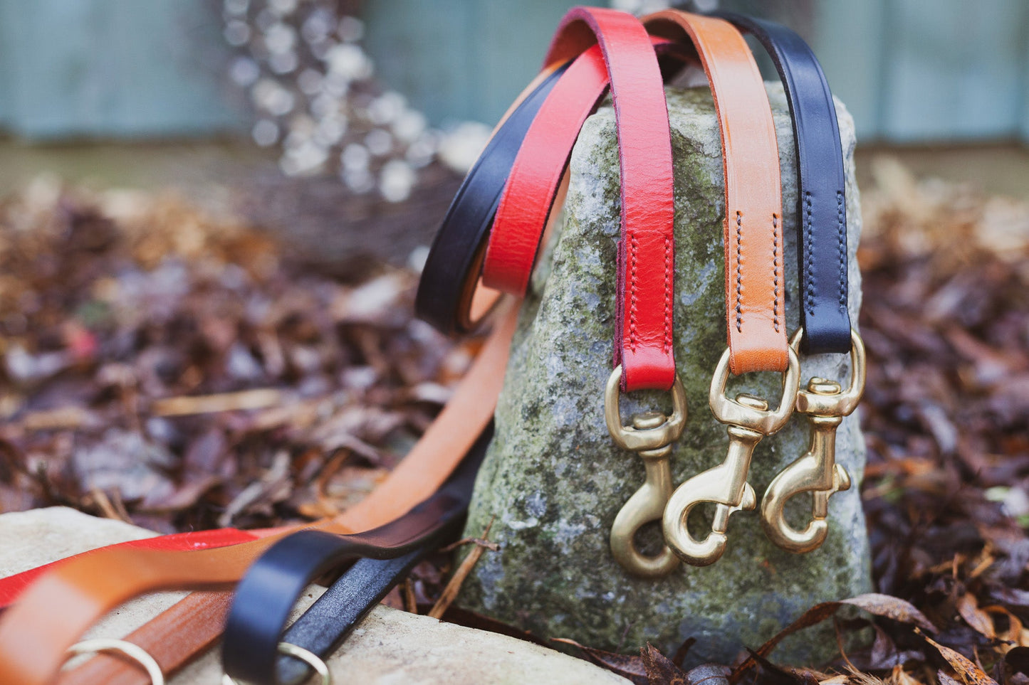 Leads - Hand-stitched English bridle leather - Barka Parka Dog Beds
