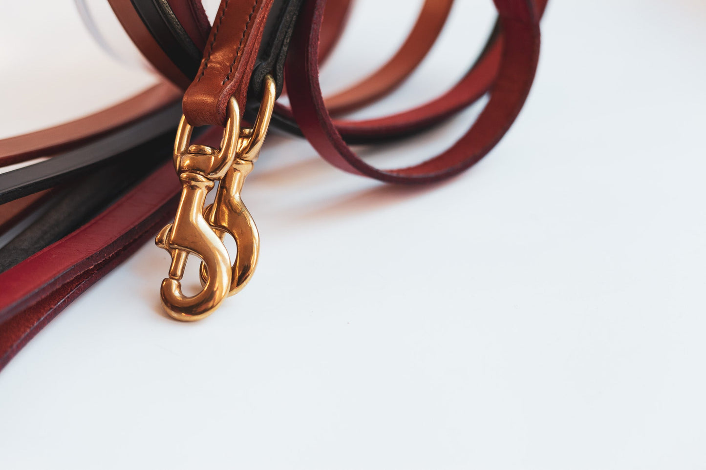 Leads - Hand-stitched English bridle leather - Barka Parka Dog Beds