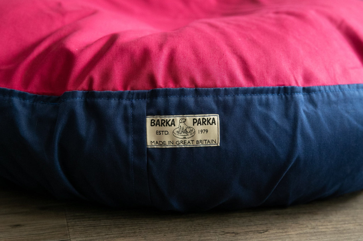 Barka Parka Dog Bed - Burgundy and navy - Barka Parka Dog Beds